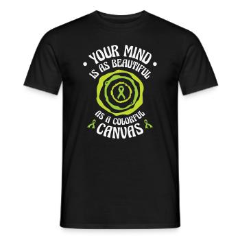 Mois de la sensibilisation artistique pour - T-shirt homme - noir - Devant - AI Model Male 178 light (178cm)