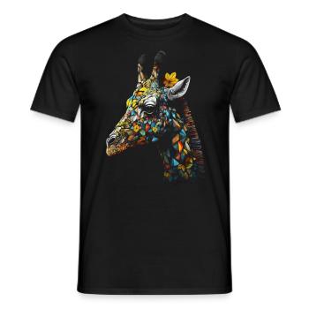 Giraffe Animal Africa Gift Animal Lover Zoo - Men's T-Shirt - black - Front - AI Model Male 178 light (178cm)