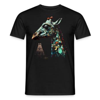 Giraffe Animal Africa Gift Animal Lover Zoo - Men's T-Shirt - black - Front - AI Model Male 178 light (178cm)