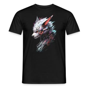 Fuchs Tierliebhaber Geschenk Wildtier Tier Motiv - Männer T-Shirt - Schwarz - Vorne - AI Model Male 178 light (178cm)