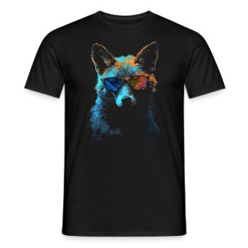 Fuchs Tierliebhaber Geschenk Wildtier Tier Motiv - Männer T-Shirt - Schwarz - Vorne - AI Model Male 178 light (178cm)