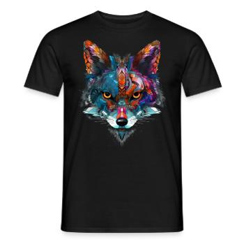 Fox Animal Lover Gift Motif animal sauvage - T-shirt homme - noir - Devant - AI Model Male 178 light (178cm)