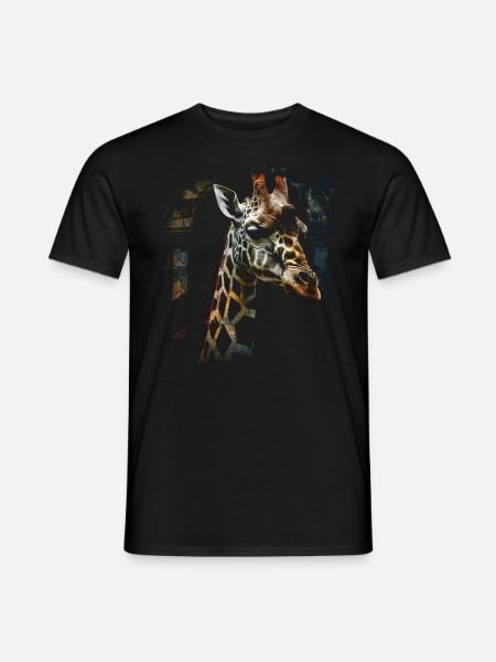 Giraffe Tier Afrika Geschenk Tierliebhaber Zoo - Männer T-Shirt - Schwarz
