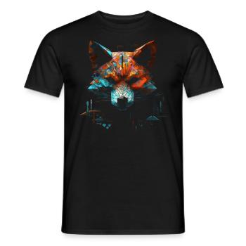Fuchs Tierliebhaber Geschenk Wildtier Tier Motiv - Männer T-Shirt - Schwarz - Vorne - AI Model Male 178 light (178cm)