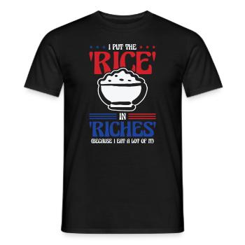 Asiatische Lebensmittel Reis Philippinen Filipino - Männer T-Shirt - Schwarz - Vorne - AI Model Male 178 light (178cm)