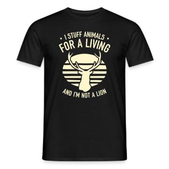 Tierpräparator Taxidermie Montage Füllung - Männer T-Shirt - Schwarz - Vorne - AI Model Male 178 light (178cm)