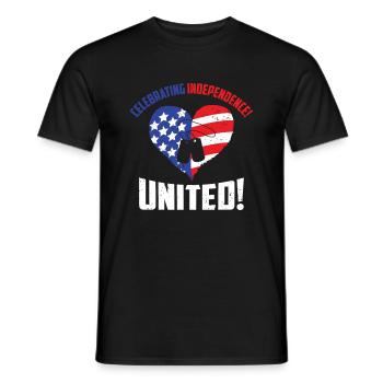 USA Independence Military Heroes Soldier Freedom - Men's T-Shirt - black - Front - AI Model Male 178 light (178cm)