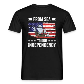 USA Independence Military Heroes Soldier Freedom - Men's T-Shirt - black - Front - AI Model Male 178 light (178cm)