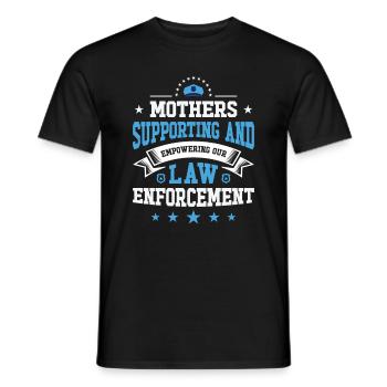 Police Mothers Day Cop Officer Law Enforcement - Men's T-Shirt - black - Front - AI Model Male 178 light (178cm)