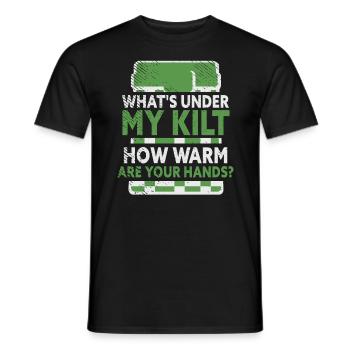 Jeux écossais des Highlands en kilt - T-shirt homme - noir - Devant - AI Model Male 178 light (178cm)