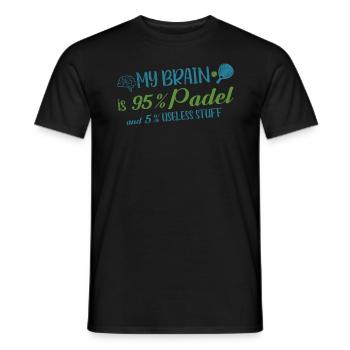 Padel Sport Court Training Padel Players - Men's T-Shirt - black - Front - AI Model Male 178 light (178cm)