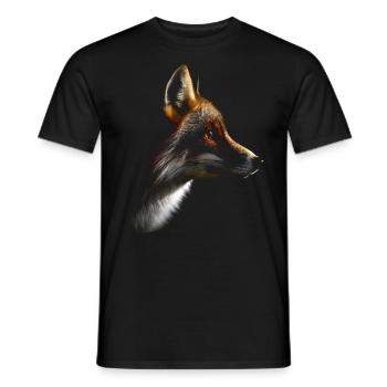 Fox Animal Lover Gift Motif animal sauvage - T-shirt homme - noir - Devant - AI Model Male 178 light (178cm)
