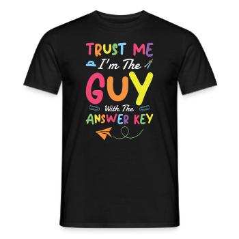 Test Day Teacher Testing Day School Staar Test - Men's T-Shirt - black - Front - AI Model Male 178 light (178cm)