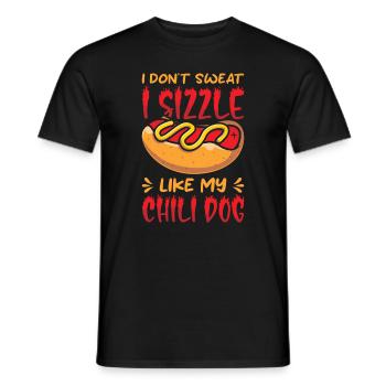 Chili Dog Hot dog Sausage Fastfood - Men's T-Shirt - black - Front - AI Model Male 178 light (178cm)