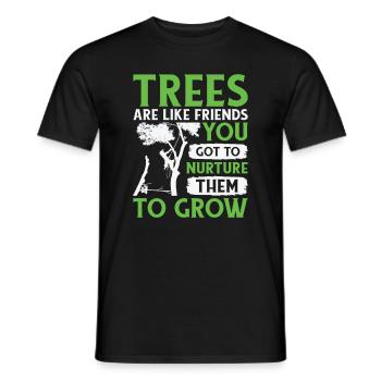Arborist Tree Cutter Chainsaw Lumberjack - Men's T-Shirt - black - Front - AI Model Male 178 light (178cm)