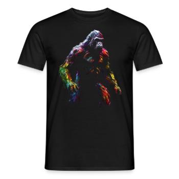 Gorilla Animal Monkey Zoo Animal Motif Animal Lover - Men's T-Shirt - black - Front - AI Model Male 178 light (178cm)