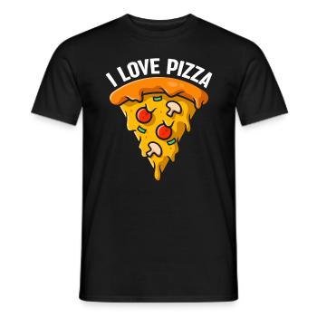 Ich Liebe Pizza Pizzafan Pizza-Geschenk - Männer T-Shirt - Schwarz - Vorne - AI Model Male 178 light (178cm)