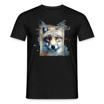 Fox Animal Lover Gift Motif animal sauvage - T-shirt homme - noir - Devant - AI Model Male 178 light (178cm)