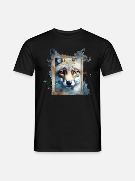 Fox Animal Lover Gift Motif animal sauvage - T-shirt homme - noir
