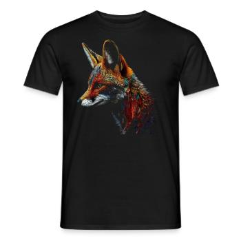 Fuchs Tierliebhaber Geschenk Wildtier Tier Motiv - Männer T-Shirt - Schwarz - Vorne - AI Model Male 178 light (178cm)