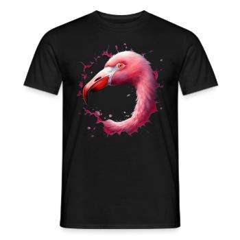 Flamingo Africa Exotique Bird Animal Gift - T-shirt homme - noir - Devant - AI Model Male 178 light (178cm)
