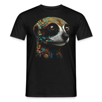 Suricate Cadeau Animal Animal Motif - T-shirt homme - noir - Devant - AI Model Male 178 light (178cm)