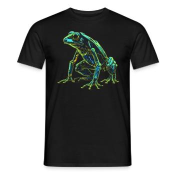 Frosch Kunst Tierliebhaber Geschenk Tiere - Männer T-Shirt - Schwarz - Vorne - AI Model Male 178 light (178cm)