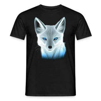 Fox Animal Lover Gift Wild Animal Animal Motif - Men's T-Shirt - black - Front - AI Model Male 178 light (178cm)