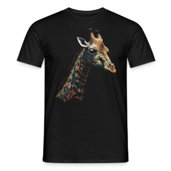 Giraffe Animal Africa Gift Animal Lover Zoo - Men's T-Shirt - black - Front - AI Model Male 178 light (178cm)