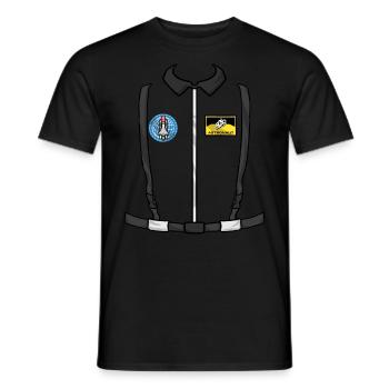 Astronaut Kost�m Kosmonaut Halloween Astronaut - Männer T-Shirt - Schwarz - Vorne - AI Model Male 178 light (178cm)