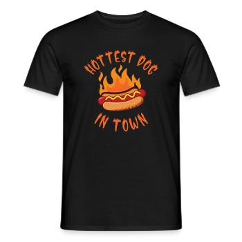 Chili Dog Hot dog Sausage Fastfood - Men's T-Shirt - black - Front - AI Model Male 178 light (178cm)