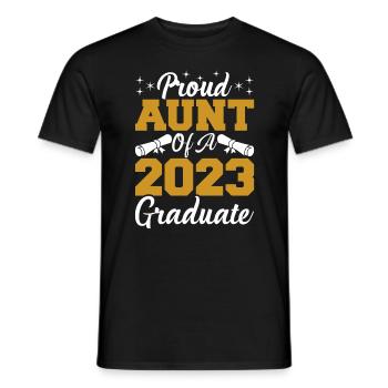 Stolze Tante Absolventen 2023 Abschluss - Männer T-Shirt - Schwarz - Vorne - AI Model Male 178 light (178cm)