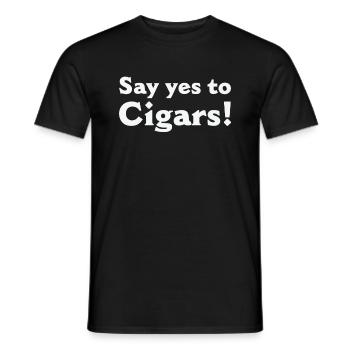 Cigar Smoking Cigars Smoker - Men's T-Shirt - black - Front - AI Model Male 178 light (178cm)