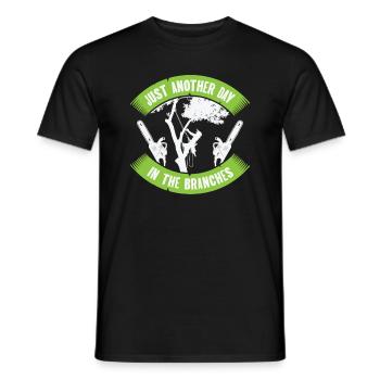 Arborist Tree Cutter Chainsaw Lumberjack - Men's T-Shirt - black - Front - AI Model Male 178 light (178cm)