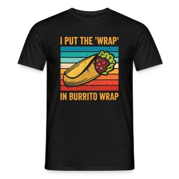 Burrito Mexican Food Lover - Men's T-Shirt - black - Front - AI Model Male 178 light (178cm)