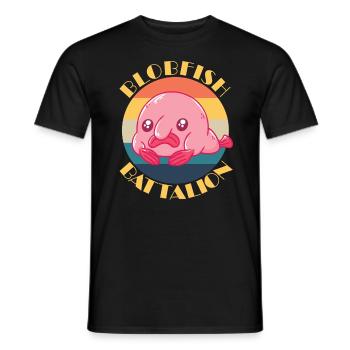 Blobfish Bataillon Blobfish Liebhaber Team Blobfis - Männer T-Shirt - Schwarz - Vorne - AI Model Male 178 light (178cm)