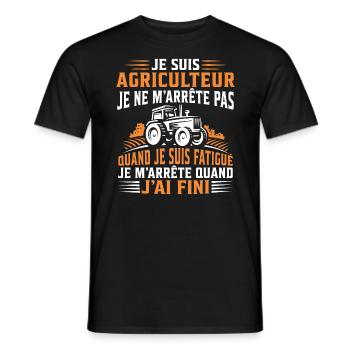 Je suis agriculteur - T-shirt homme - noir - Devant - AI Model Male 178 light (178cm)