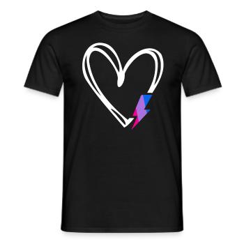 Subtil Bi Pride Fier allié Mois de la fierté Bisexuel - T-shirt homme - noir - Devant - AI Model Male 178 light (178cm)