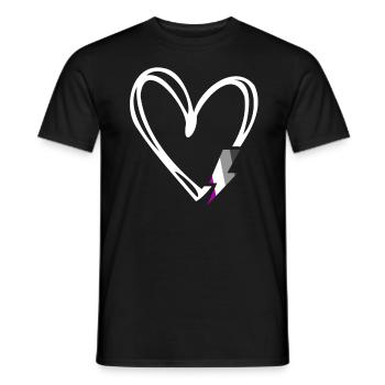 Subtil Ace Pride Fier allié Mois de la fierté Asexué - T-shirt homme - noir - Devant - AI Model Male 178 light (178cm)