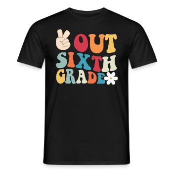 Frieden aus der sechsten Klasse Graduation Frieden - Männer T-Shirt - Schwarz - Vorne - AI Model Male 178 light (178cm)