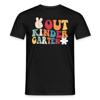 Frieden aus dem Kindergarten -Abschlusskindergarte - Männer T-Shirt - Schwarz - Vorne - AI Model Male 178 light (178cm)