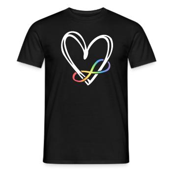 Chemises Autisme Femmes Infinity Symbol Autisme - T-shirt homme - noir - Devant - AI Model Male 178 light (178cm)