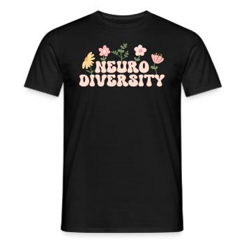 Chemise de neurodiversité Autisme Sensibilisation au TDAH accélérée - T-shirt homme - noir - Devant - AI Model Male 178 light (178cm)