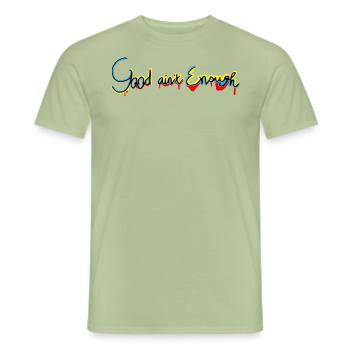 GUT GENUG KUNST - Männer T-Shirt - Sage - Vorne - AI Model Male 178 light (178cm)