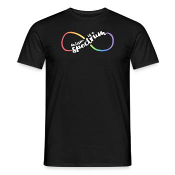 Chemises Autisme Femmes Maman Infinity Symbol L’autisme est - T-shirt homme - noir - Devant - AI Model Male 178 light (178cm)