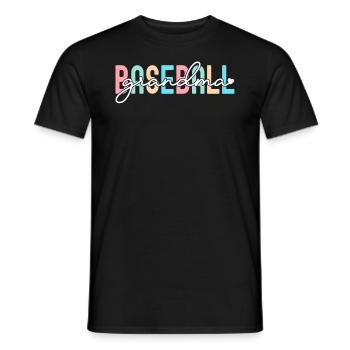 Retro Baseball Grand-mère Chemise Petits-fils Petits-enfants - T-shirt homme - noir - Devant - AI Model Male 178 light (178cm)
