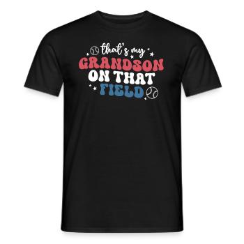 C’est mon petit-fils sur cette chemise de terrain mignon - T-shirt homme - noir - Devant - AI Model Male 178 light (178cm)