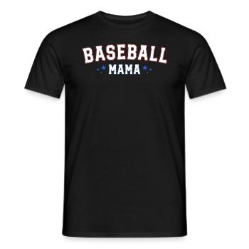 Retro Baseball Mama Chemise Vintage Américain Mignon - T-shirt homme - noir - Devant - AI Model Male 178 light (178cm)