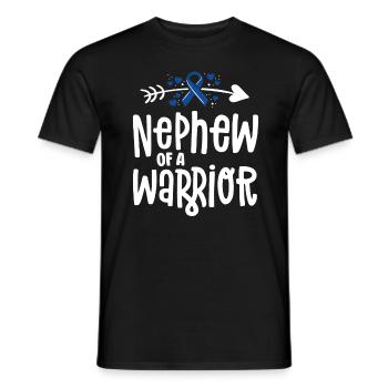 Neffe eines Krieger-Support-Teams Darmkrebs - Männer T-Shirt - Schwarz - Vorne - AI Model Male 178 light (178cm)