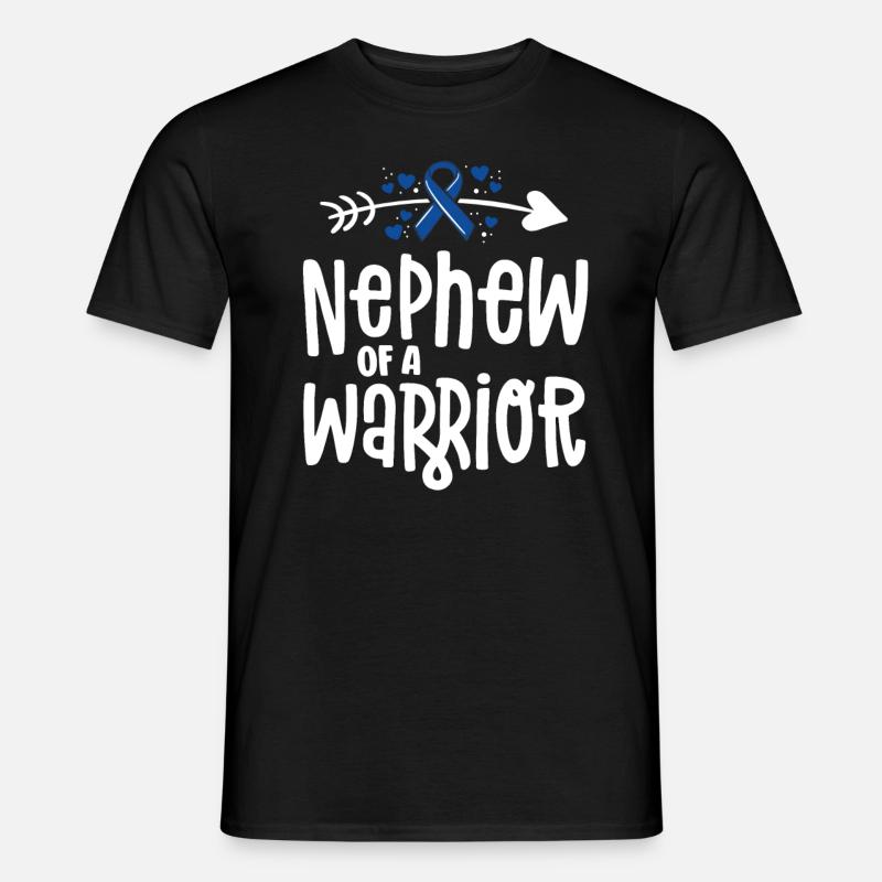 Neffe eines Krieger-Support-Teams Darmkrebs - Männer T-Shirt - Schwarz